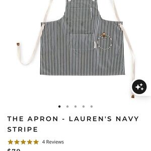 Navy Stripe Apron
